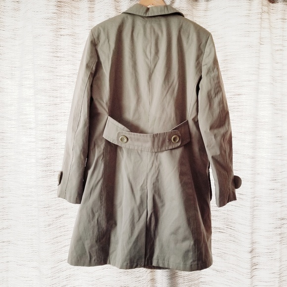 Worthington Short Trench Coat Sage Green Large - Picture 7 of 8